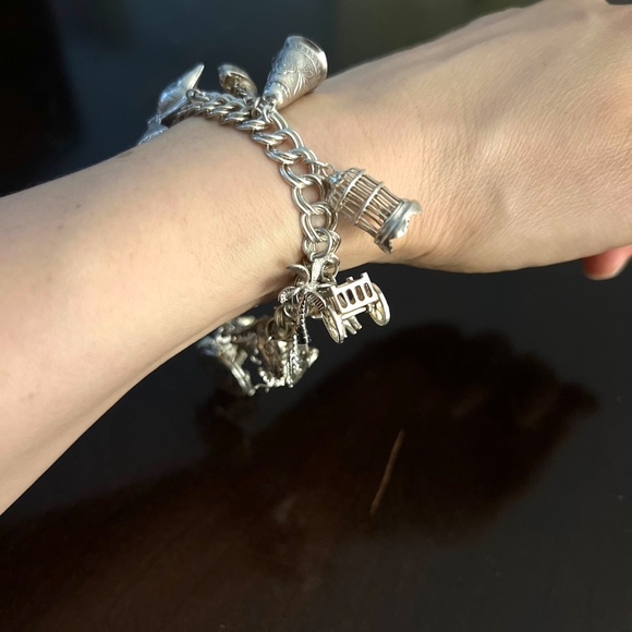 South Asian-Inspired Silver Charm Bracelet – 16 Charms - Picture 16 of 16